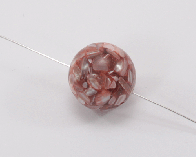 Perlmutt / Resin Perle, rund, 22 mm, rot, 1 Stk.