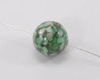 Perlmutt-Resin Perlen, rund, 22 mm, smaragdgrün, 1 Stk.
