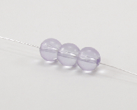Glasperlen, blau-violett transparent, 10 mm, rund, 40 Stk.