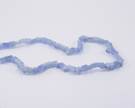 Katzenaugen Glasperlen, 5x4mm, Splitter/Chips, blau, 1 Strang