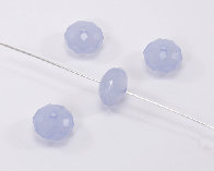 Acrylperlen, Rondellen facettiert, 12 mm, hellblau, 50 Stk.