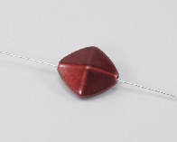 Acrylperlen, Rhombus, 23x21mm, dunkelrot mâ€štallisâ€š, 20 Stk.