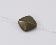 Acrylperlen, Rhombus, 23x21mm, olivgrün mâ€štallisâ€š, 20 Stk.