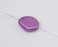 Acrylperlen, Tropfen, flach, 25x19 mm, violett, 20 Stk.